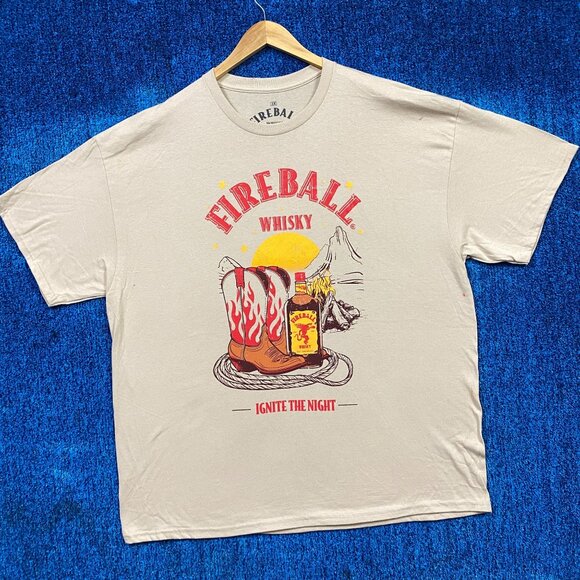 Fireball Whiskey Ignite the Night The Wild West Promo Tee 2X - Picture 3 of 5